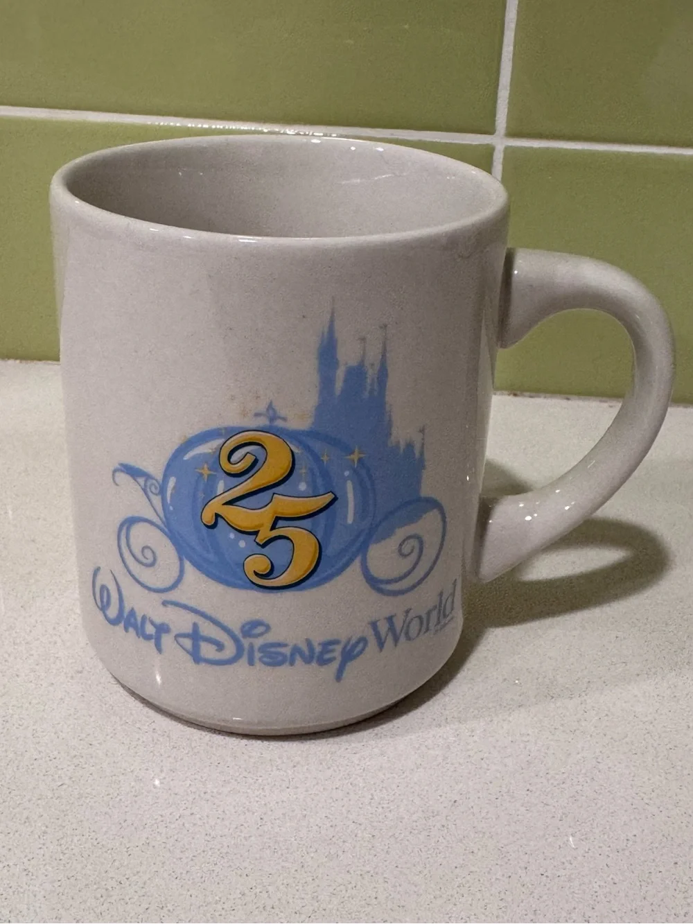Vintage 1996 Walt Disney World 25th Anniversary Cast Exclusive Coffee Mug